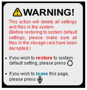 Hard reset Soft reset
